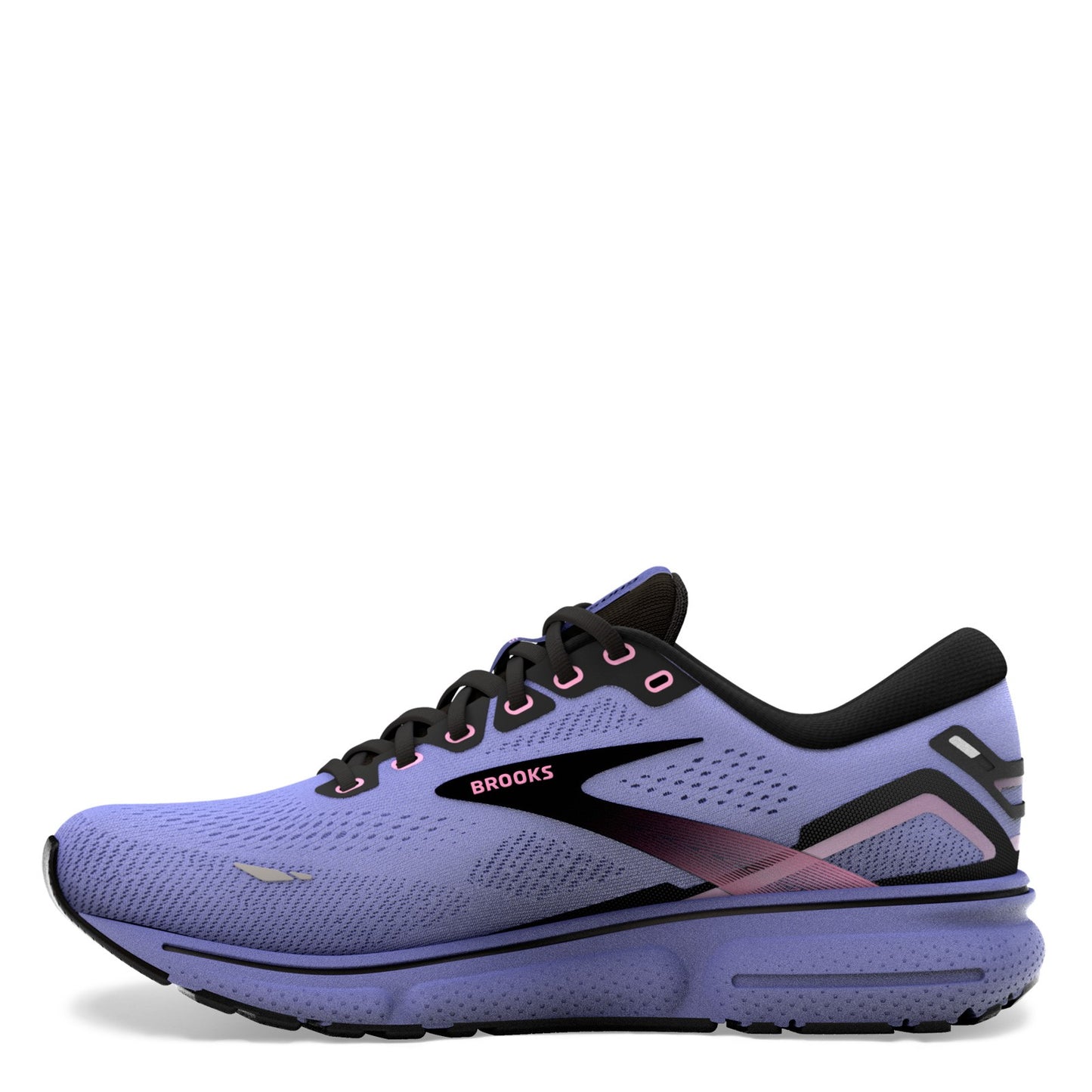 Peltz Shoes  Women's Brooks Ghost 15 Running Shoe Purple/Pink/Black 120380 1B 544