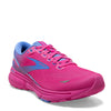 Peltz Shoes  Women's Brooks Ghost 15 Running Shoe Hot Pink/Blue 120380 1B 606