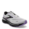 Peltz Shoes  Women's Brooks Adrenaline GTS 23 Running Shoe Grey/Black/Purple 120381 1B 039