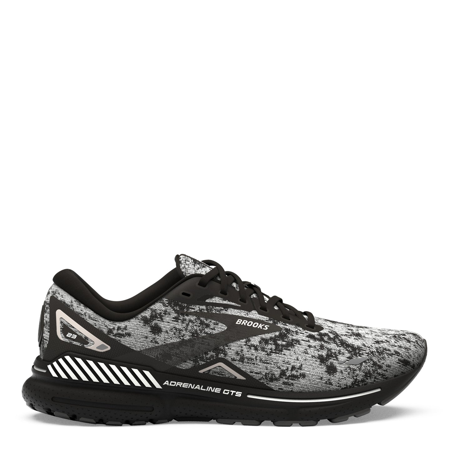 Peltz Shoes  Women's Brooks Adrenaline GTS 23 Running Shoe White/Grey/Black 120381 1B 135