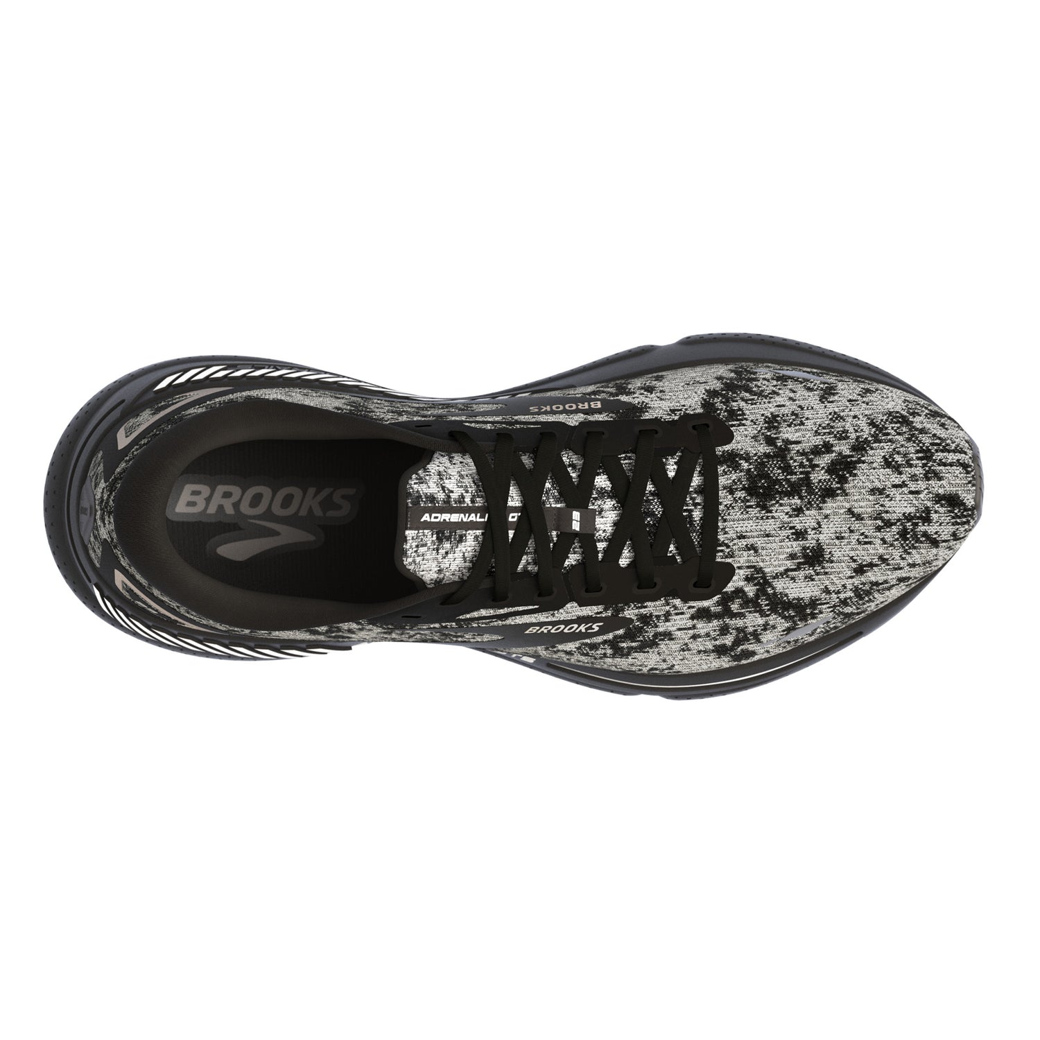 Peltz Shoes  Women's Brooks Adrenaline GTS 23 Running Shoe White/Grey/Black 120381 1B 135