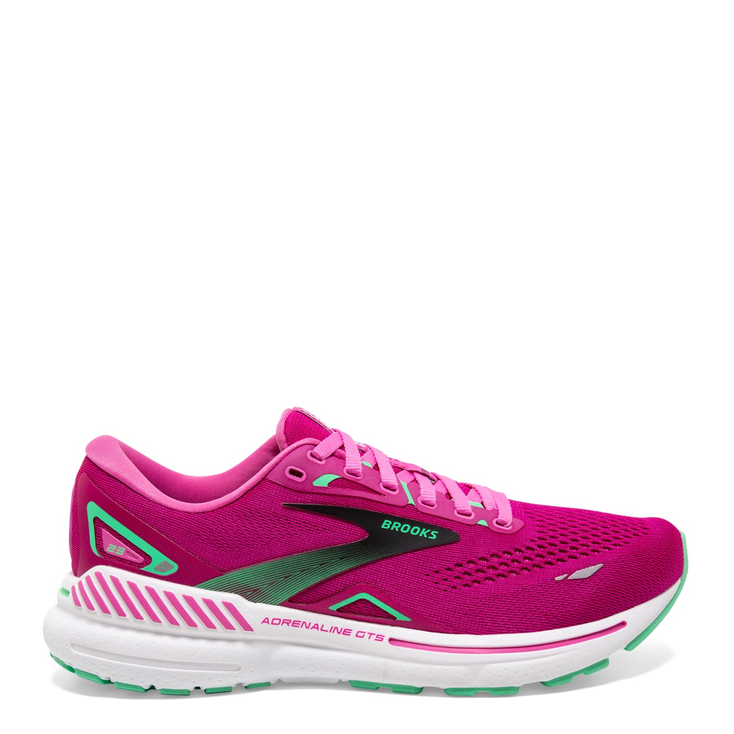 Peltz Shoes  Women's Brooks Adrenaline GTS 23 Running Shoe Pink/Festival Fuchsia/Black 120381 1B 639
