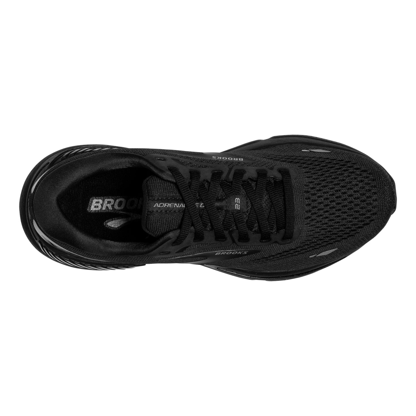 Peltz Shoes  Women's Brooks Adrenaline GTS 23 Running Shoe – Wide Width Black/Black/Ebony 120381 1D 020