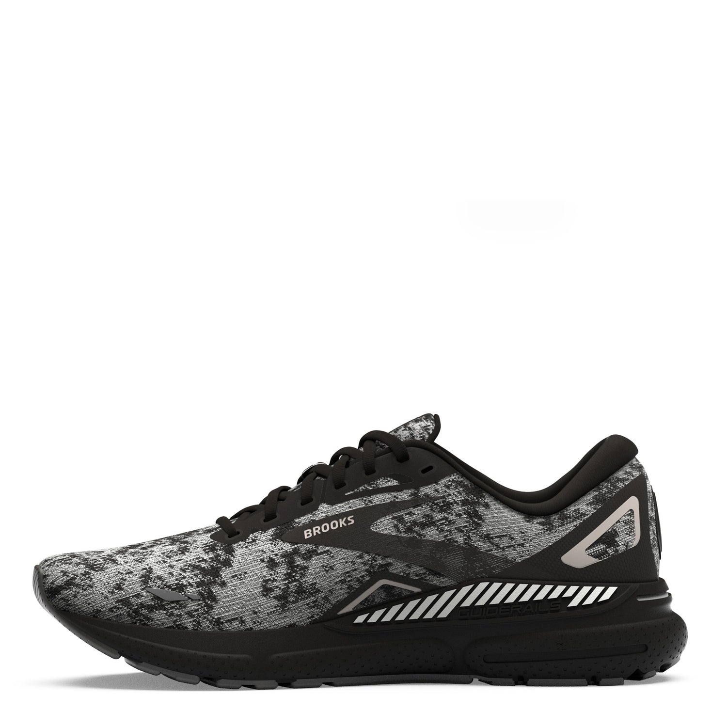 Peltz Shoes  Women's Brooks Adrenaline GTS 23 Running Shoe – Wide Width White/Grey/Black 120381 1D 135