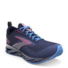 Peltz Shoes  Women's Brooks Levitate 6 Running Shoe Navy/Pink 120383 1B 463