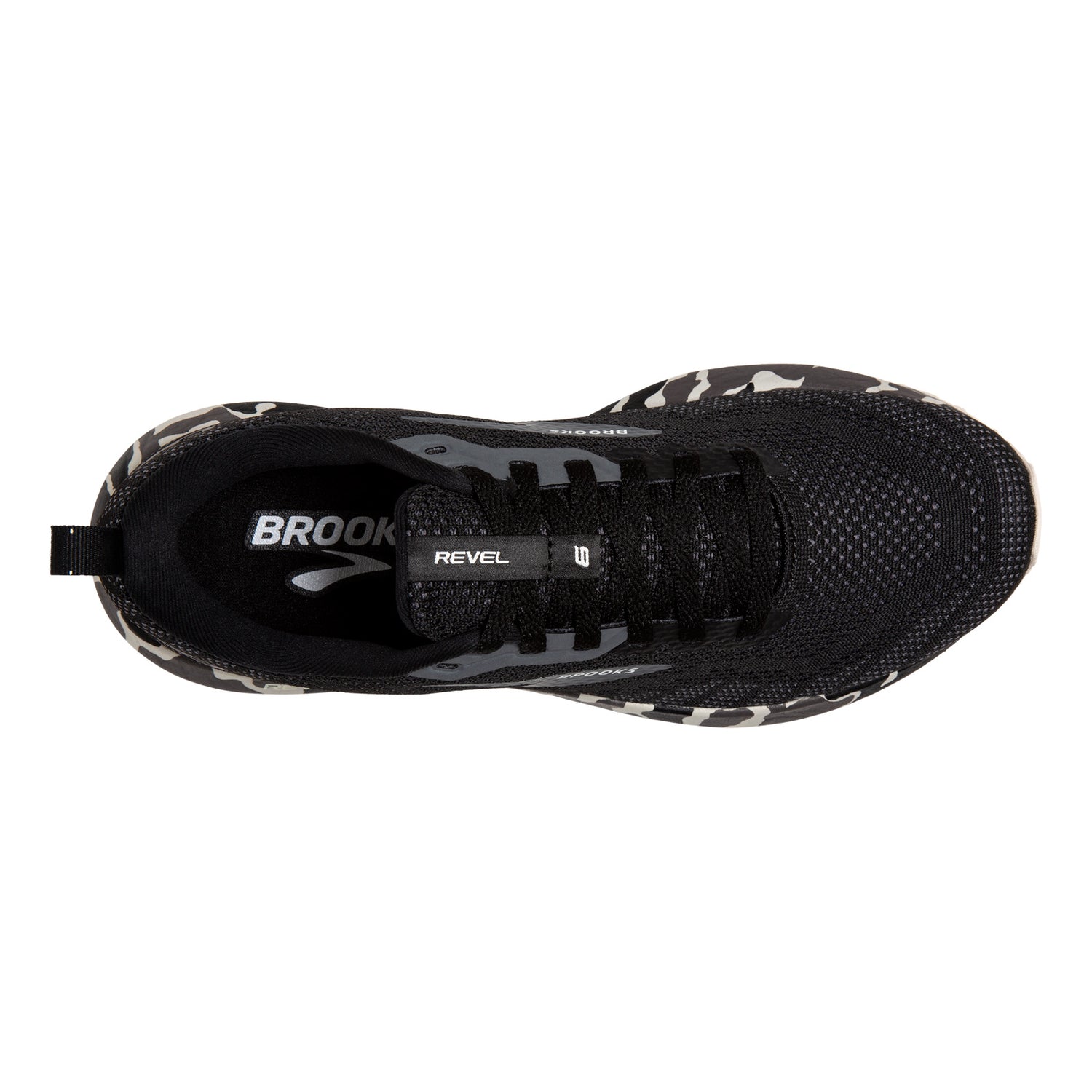 Peltz Shoes  Women's Brooks Revel 6 Running Shoe Black/Luna Rock 120386 1B 073