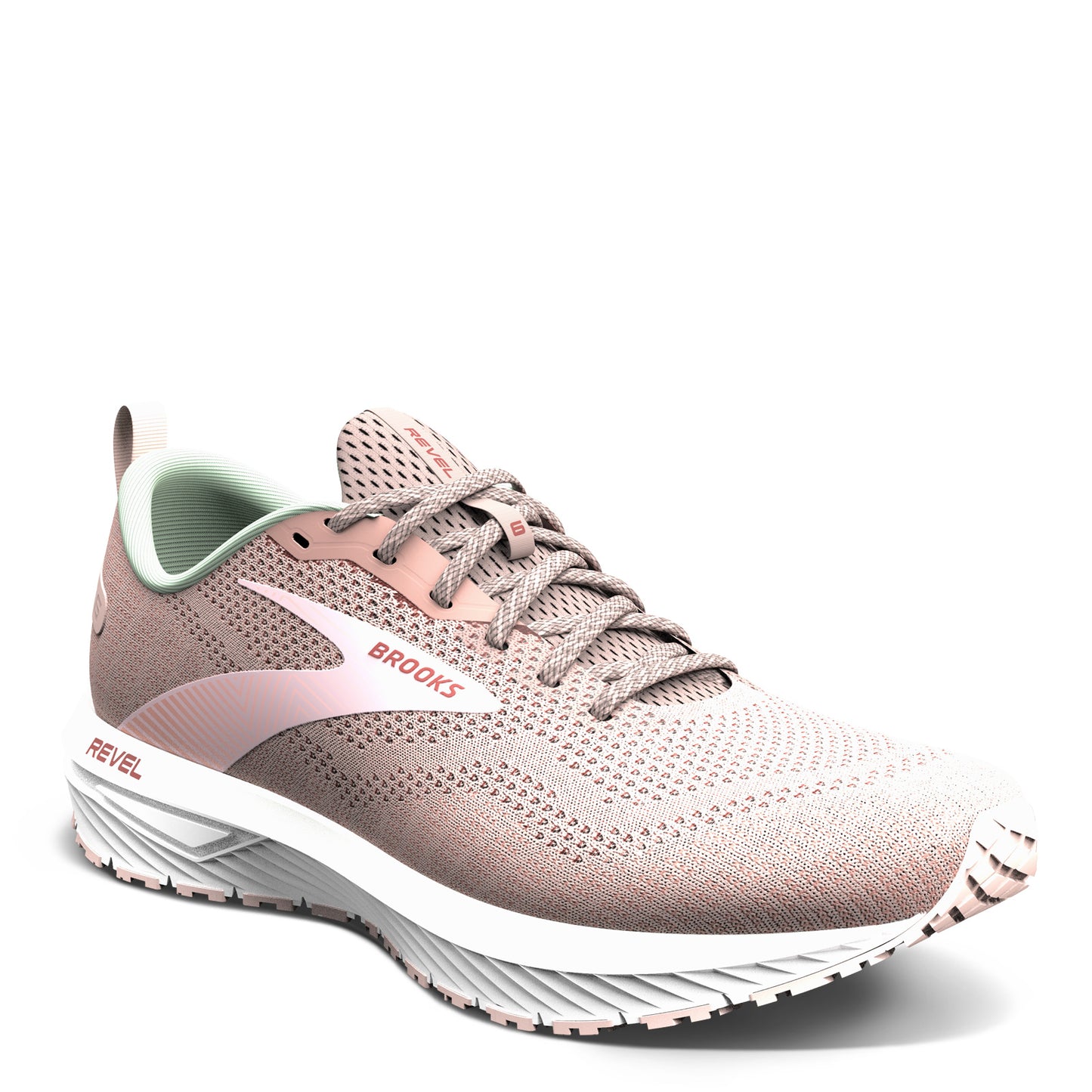 Peltz Shoes  Women's Brooks Revel 6 Running Shoe Peach/Pink 120386 1B 662