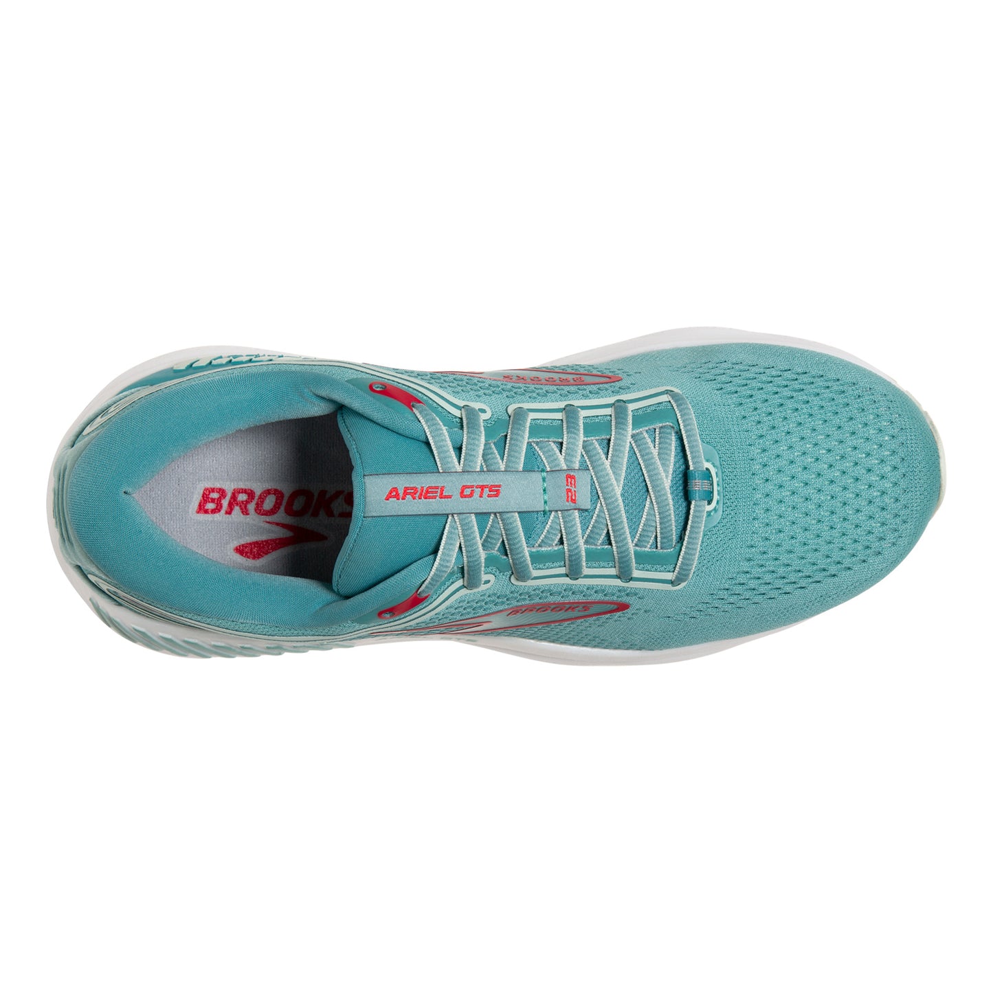 Peltz Shoes  Women's Brooks Ariel GTS 23 Running Shoe - Wide Width Nile Blue/Blue/Bittersweet 120390 1D 496