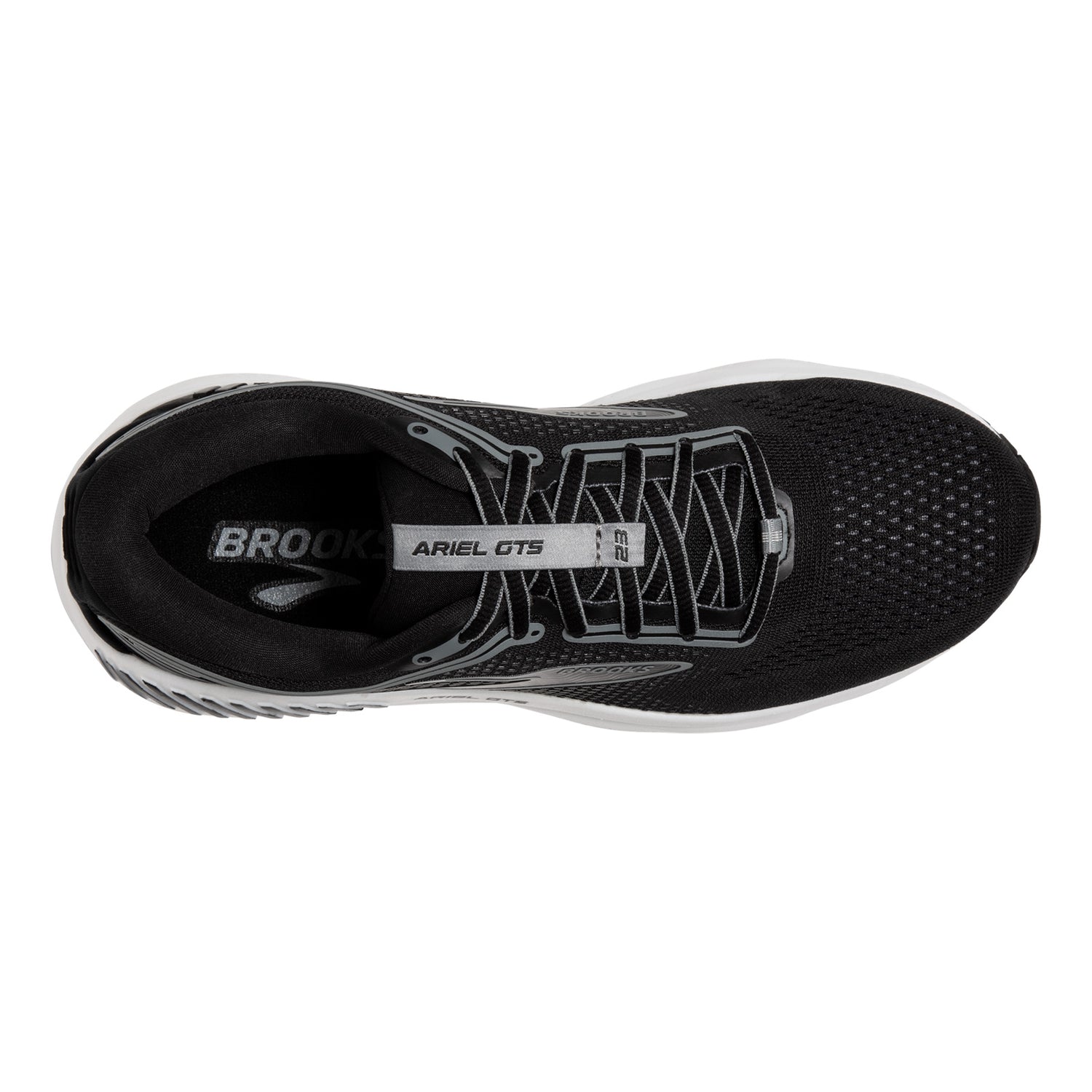 Peltz Shoes  Women's Brooks Ariel GTS 23 Running Shoe - Extra Wide Width Black/Grey/White 120390 2E 090