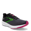 Peltz Shoes  Women's Brooks Launch 10 Running Shoe - Wide Width Black/Blackened Pearl/Green 120398 1D 074