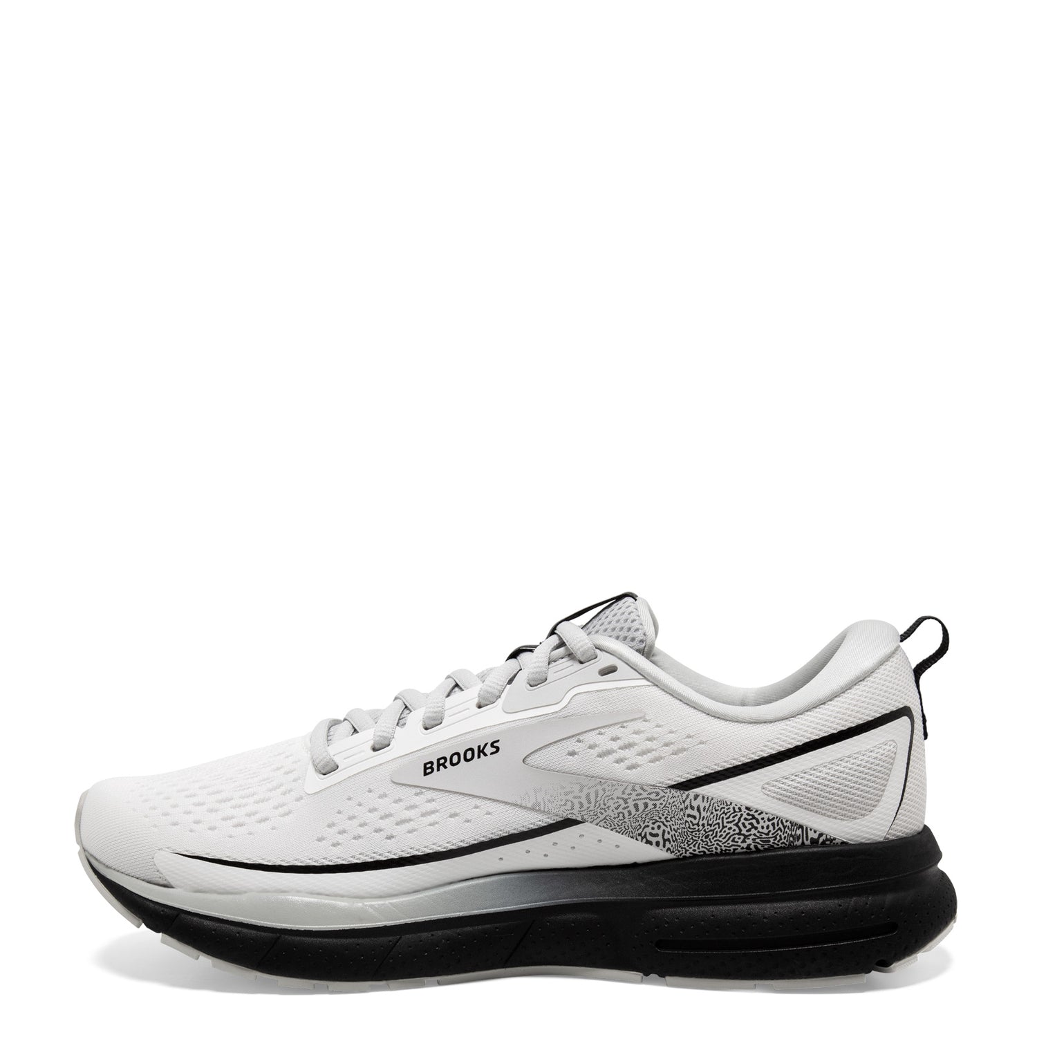 Peltz Shoes  Women's Brooks Trace 3 Running Shoe White/Oyster/Black 120401 1B 191
