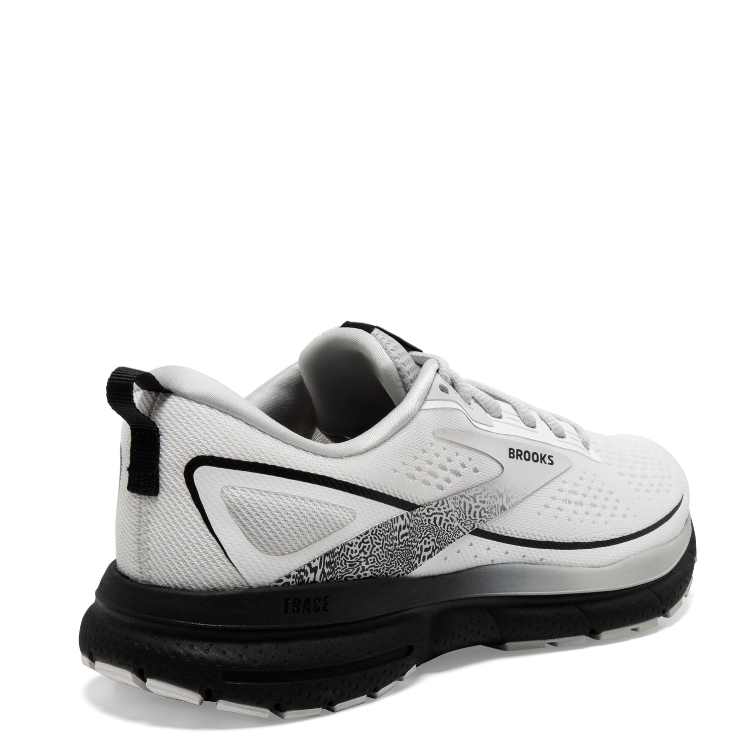 Peltz Shoes  Women's Brooks Trace 3 Running Shoe White/Oyster/Black 120401 1B 191
