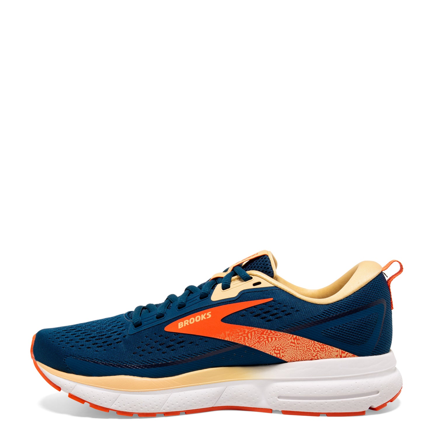 Peltz Shoes  Women's Brooks Trace 3 Running Shoe Blue/Nasturtium/Sunburst 120401 1B 487