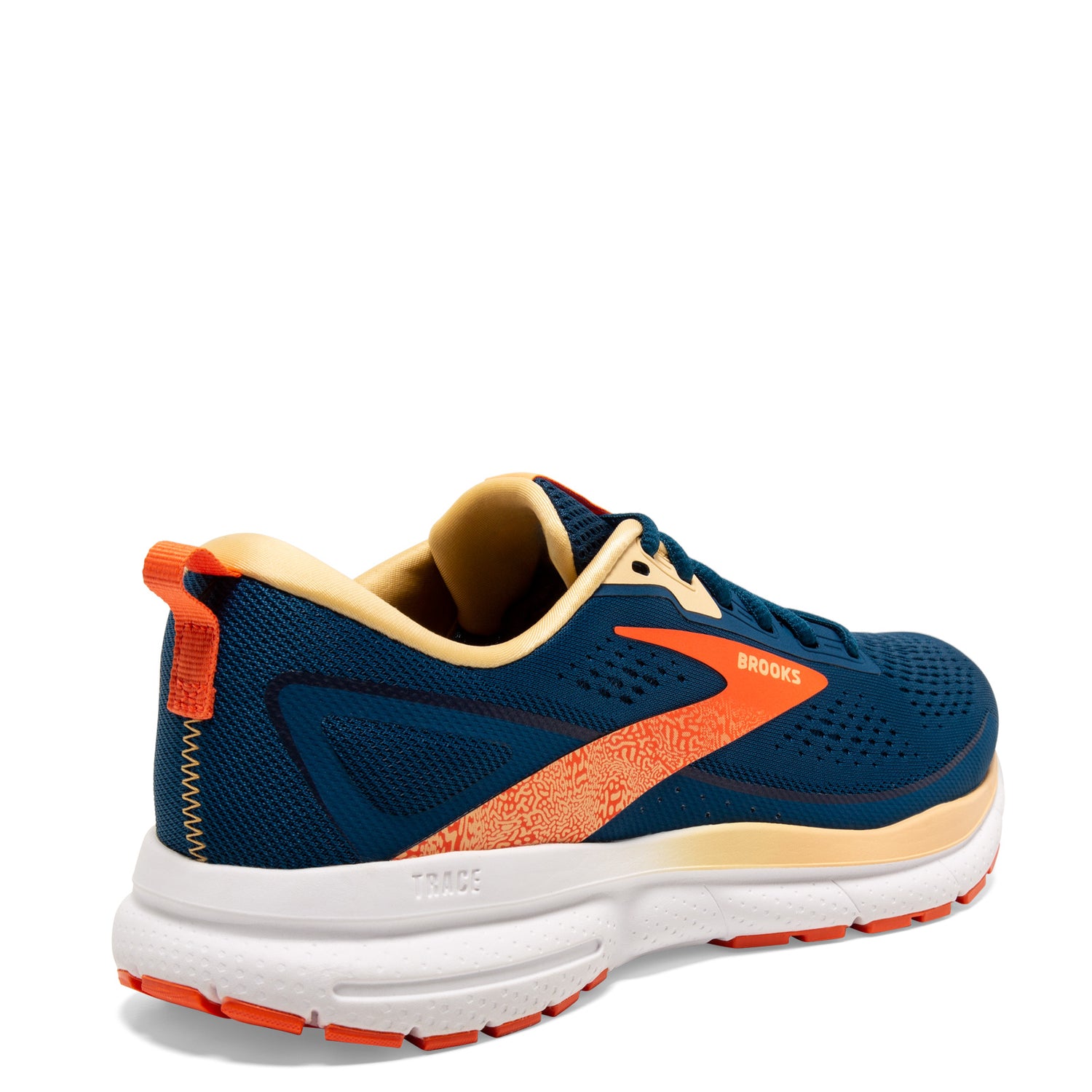 Peltz Shoes  Women's Brooks Trace 3 Running Shoe Blue/Nasturtium/Sunburst 120401 1B 487