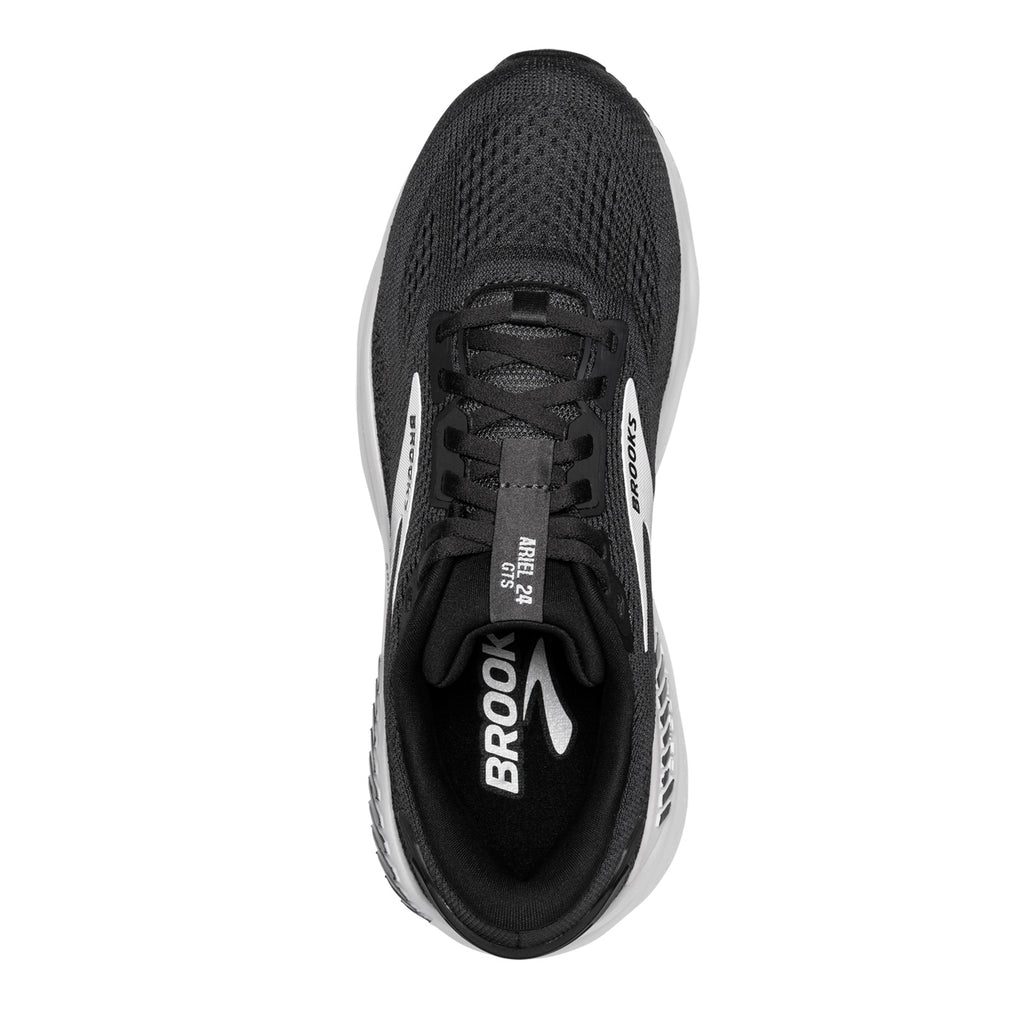 Women's Brooks Ariel GTS 24 Running Shoe EBONY/BLACK/WHITE 120414 1B 016