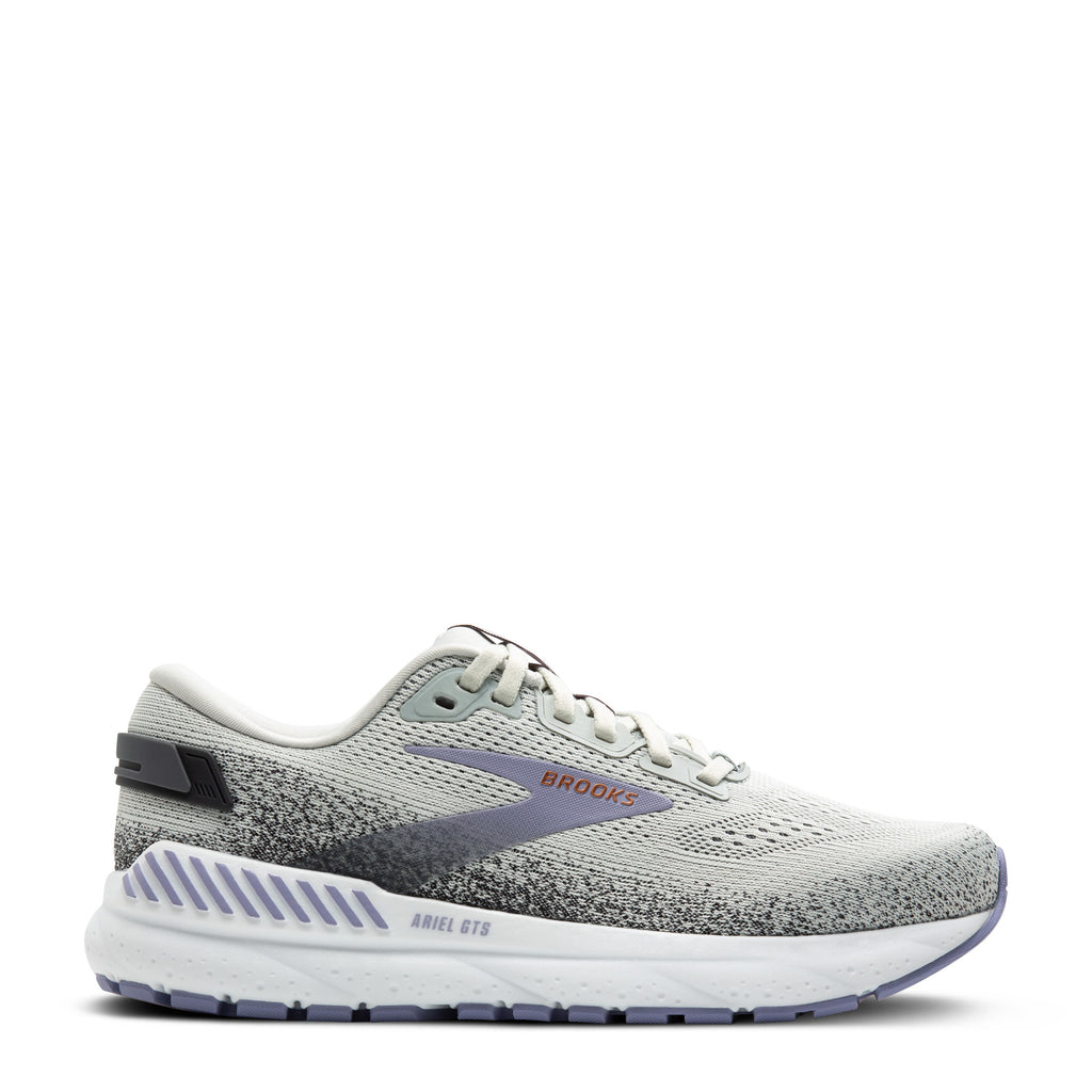 Women's Brooks Ariel GTS 24 Running Shoe MERCURY/EBONY/SWEET LAVENDER 120414 1B 080