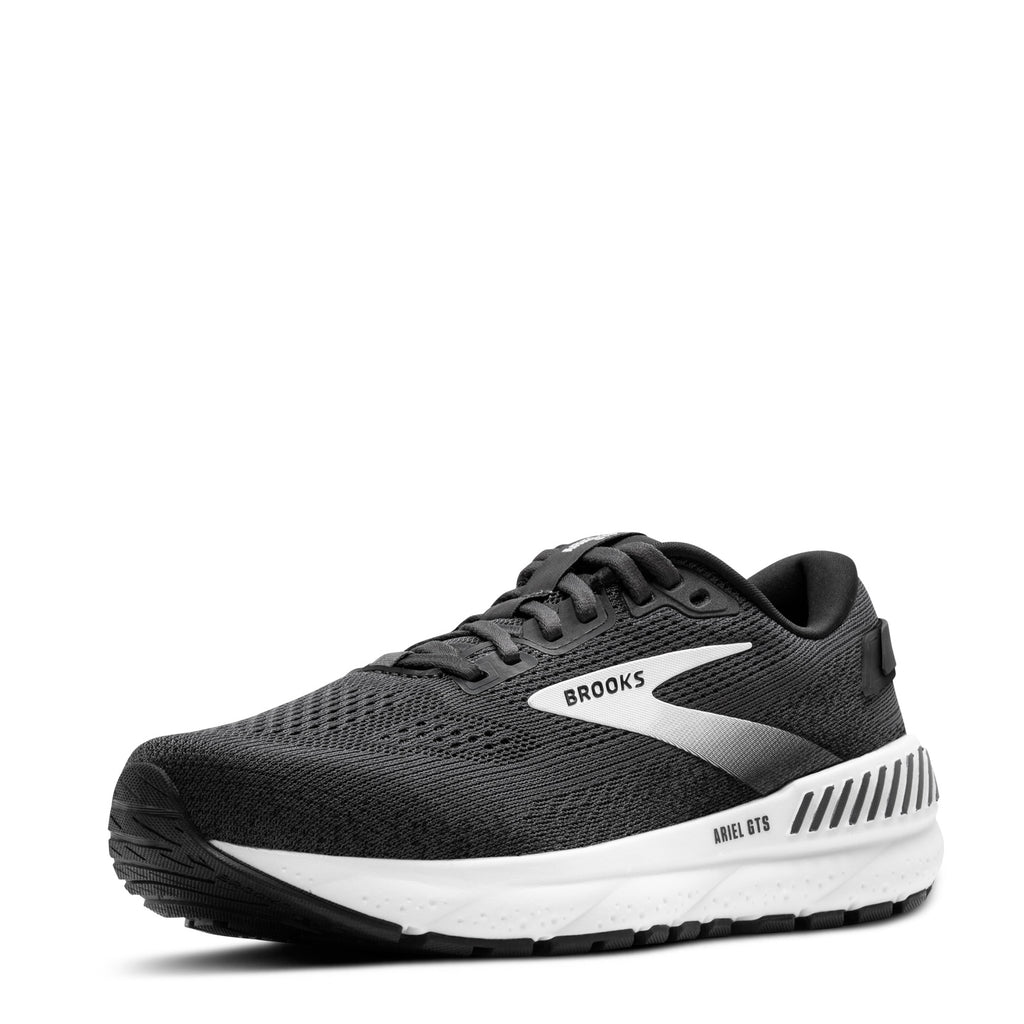 Women's Brooks Ariel GTS 24 Running Shoe - Extra Wide Width EBONY/BLACK/WHITE 120414 2E 016
