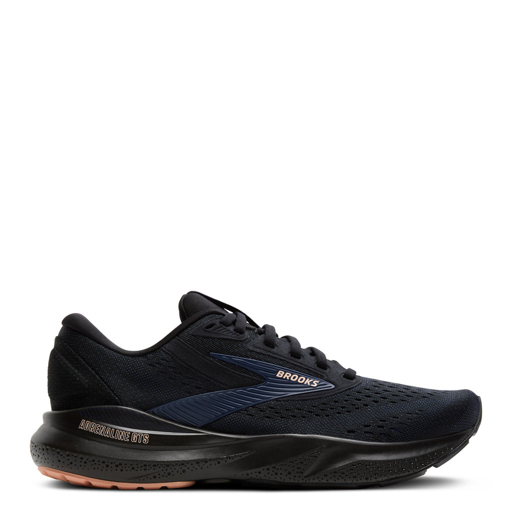 Women's Brooks Adrenaline GTS 24 Running Shoe BLACK/PEACOAT/PEACH 120426 1B 012