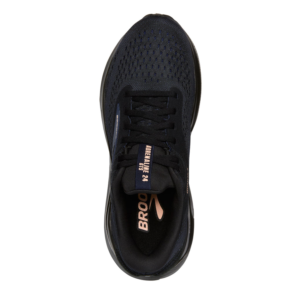 Women's Brooks Adrenaline GTS 24 Running Shoe BLACK/PEACOAT/PEACH 120426 1B 012