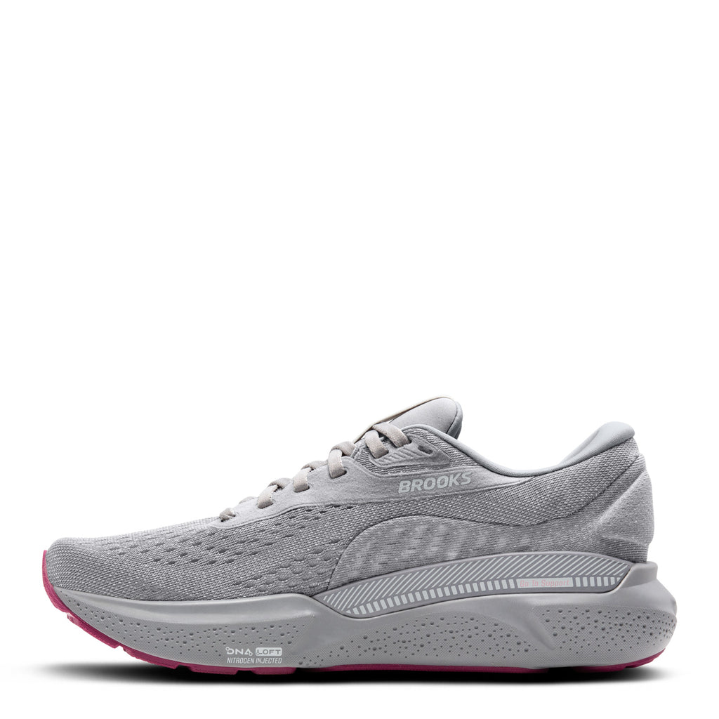 Women's Brooks Adrenaline GTS 24 Running Shoe - Wide Width ALLOY/WHITE/ZEPHYR 120426 1D 019