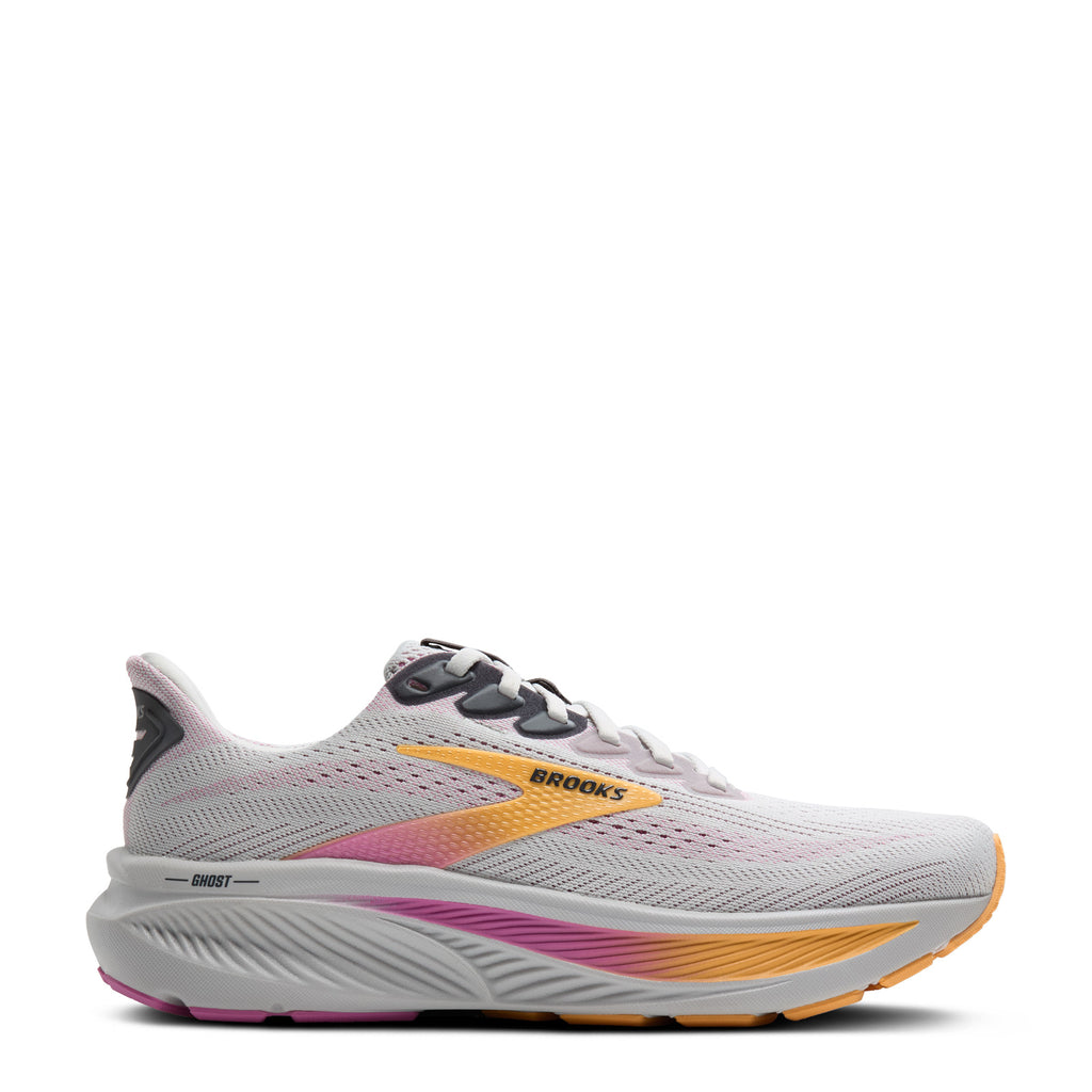 Women's Brooks Ghost 17 Running Shoe OYSTER/APRICOT/PINK 120431 1B 070