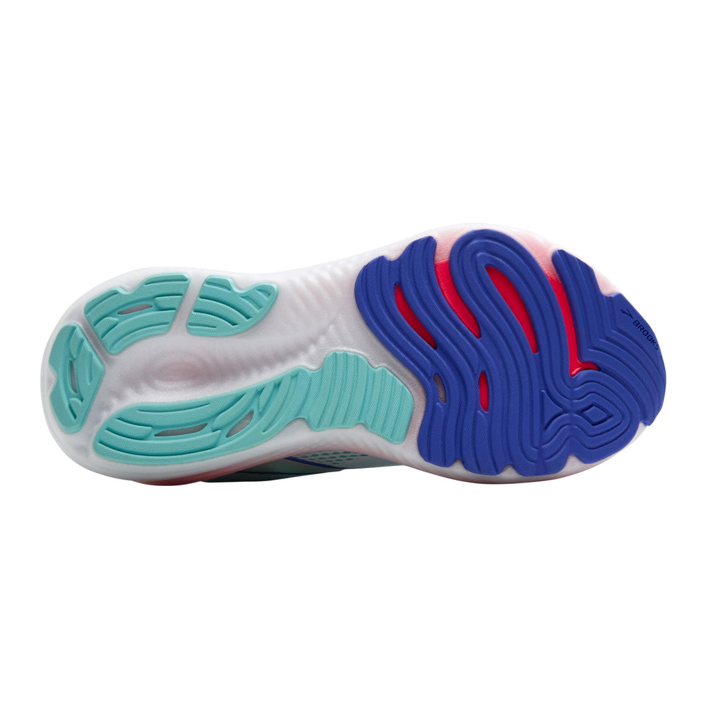 Women's Brooks Glycerin 22 Running Shoe White/Limpet Shell/Amparo Blue 120434 1B 110