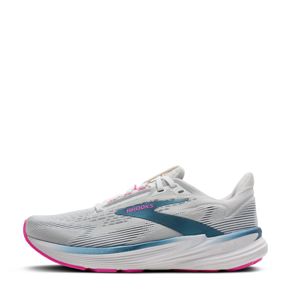 Women's Brooks Revel 8 Running Shoe WHITE MOONLIGHT PINK 120456 1B 132