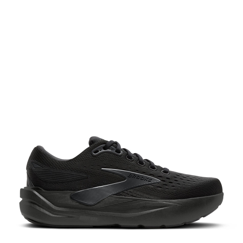 Women's Brooks Ghost Max 3 Running Shoe - Wide Width BLACK/BLACK/EBONY 120457 1D 020