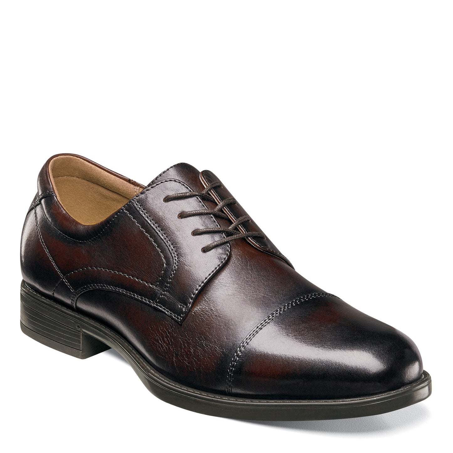 Peltz Shoes  Men's Florsheim Midtown Cap Toe Oxford BROWN 12138-200