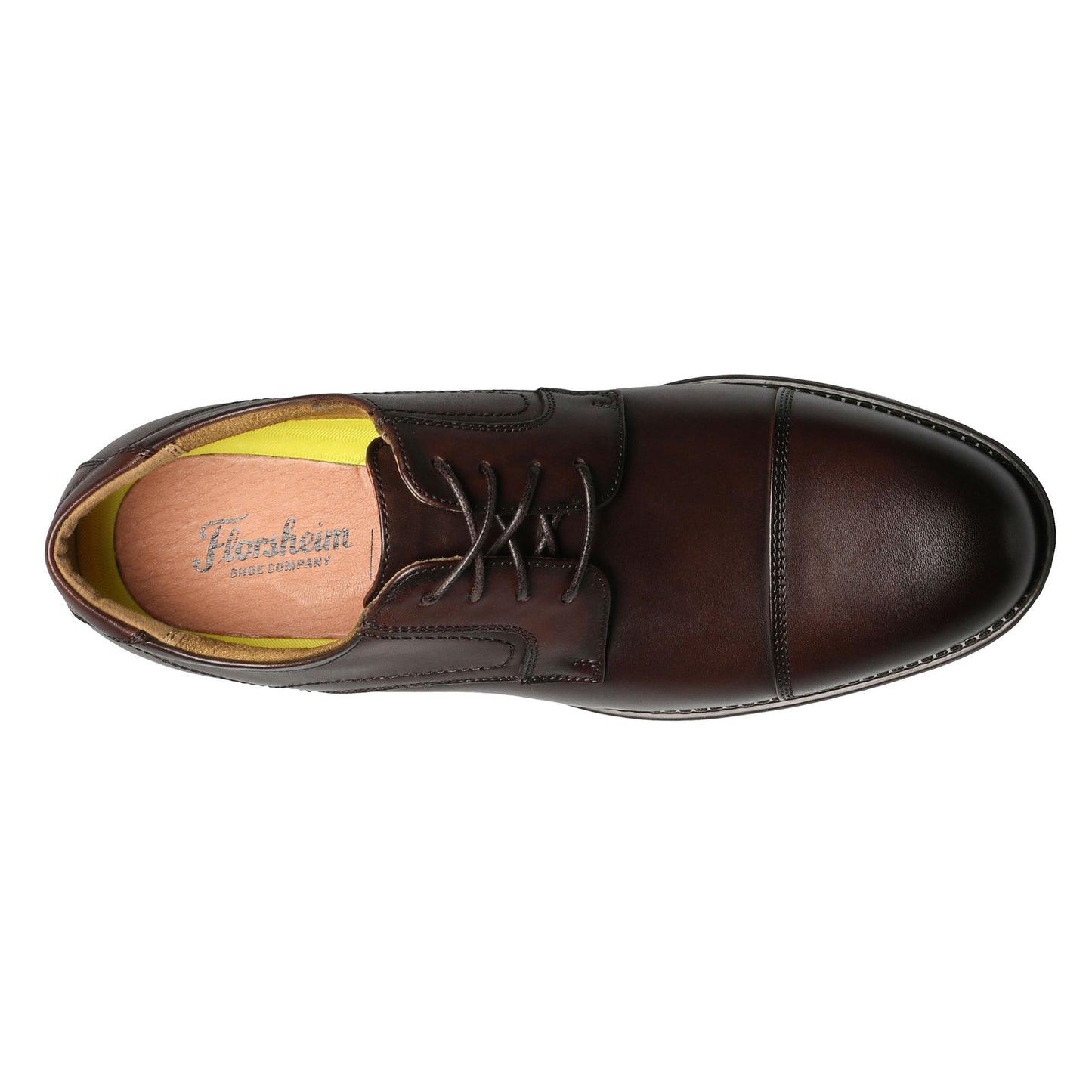 Peltz Shoes  Men's Florsheim Midtown Cap Toe Oxford BROWN 12138-200