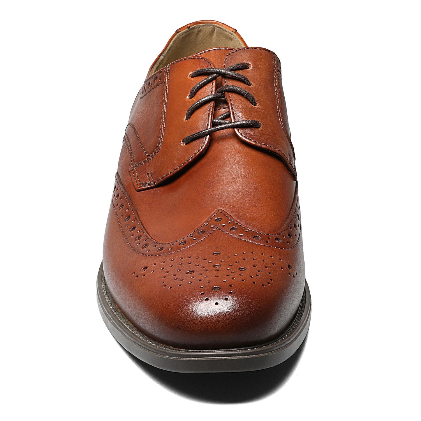 Peltz Shoes  Men's Florsheim Midtown WingtipToe Oxford COGNAC 12139-221