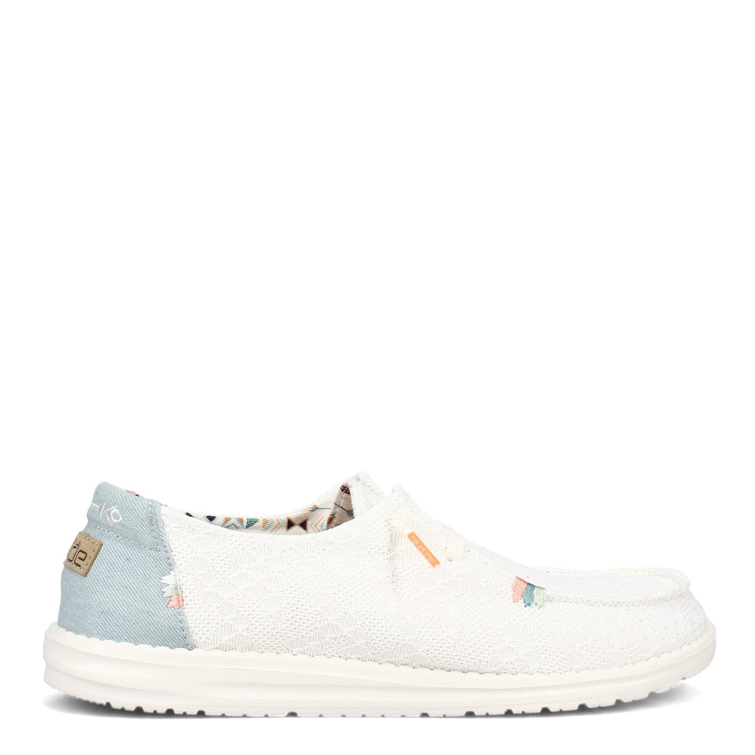 Peltz Shoes  Women's Hey Dude Wendy Boho Slip-On WHITE CROCHET 121410164