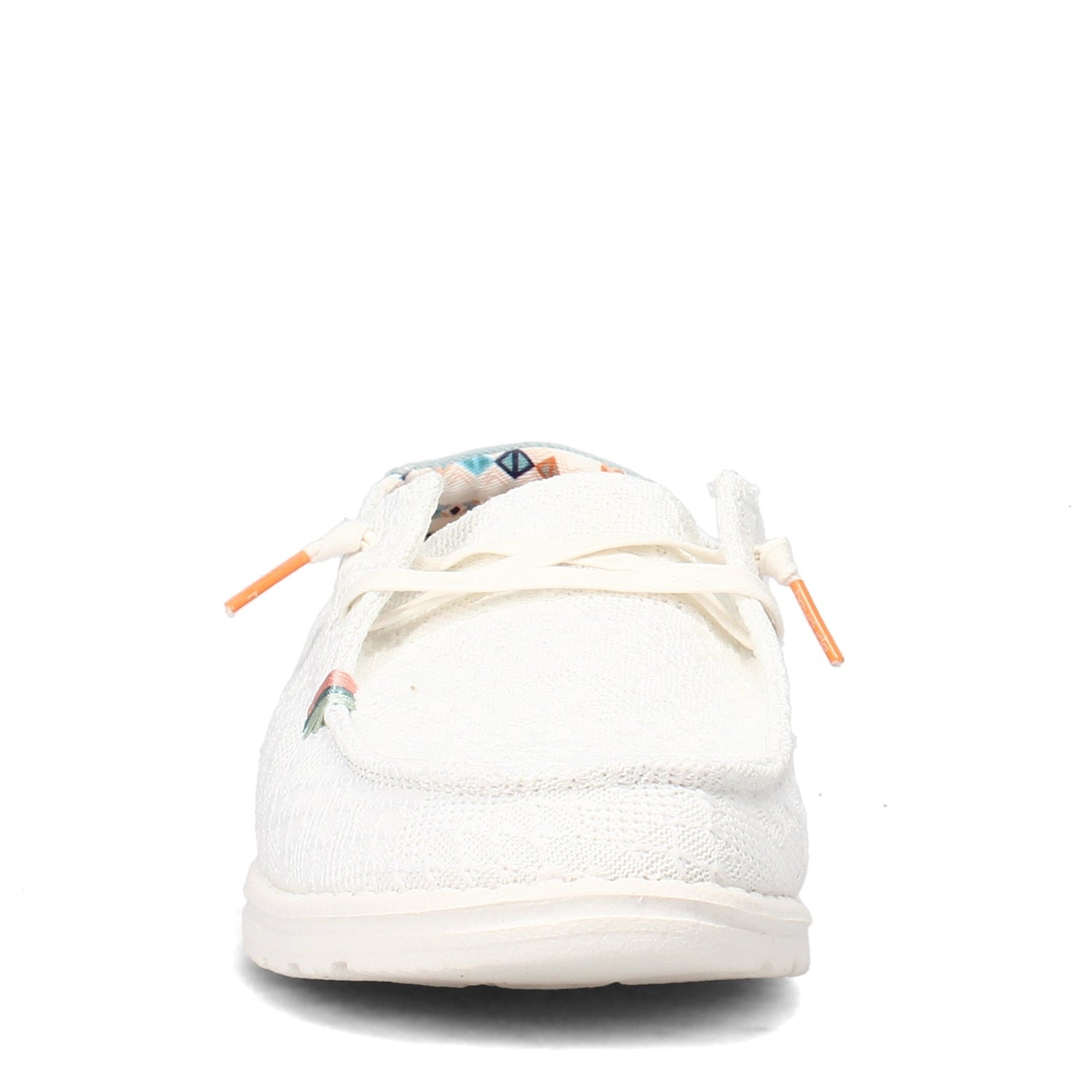 Peltz Shoes  Women's Hey Dude Wendy Boho Slip-On WHITE CROCHET 121410164