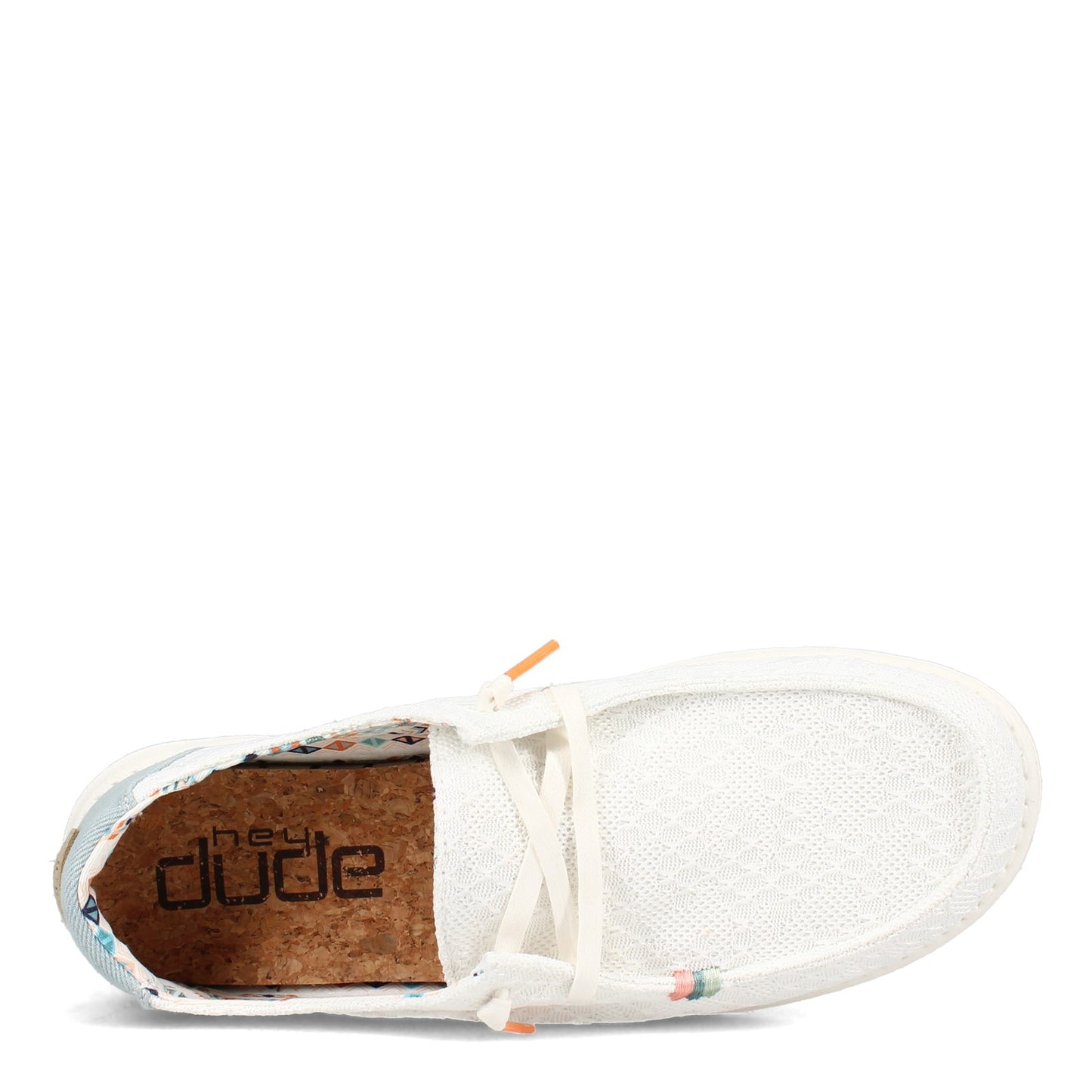 Peltz Shoes  Women's Hey Dude Wendy Boho Slip-On WHITE CROCHET 121410164