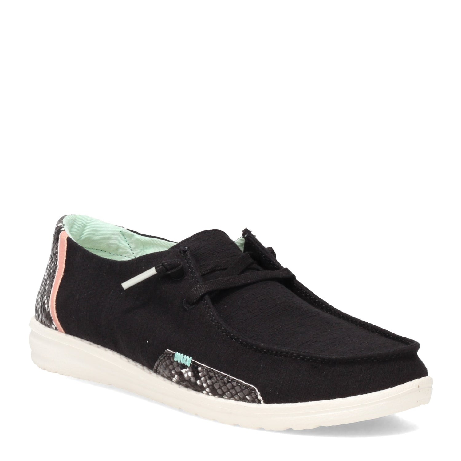 Peltz Shoes  Women's Hey Dude Wendy Slip-On BLACK PINK 121414792