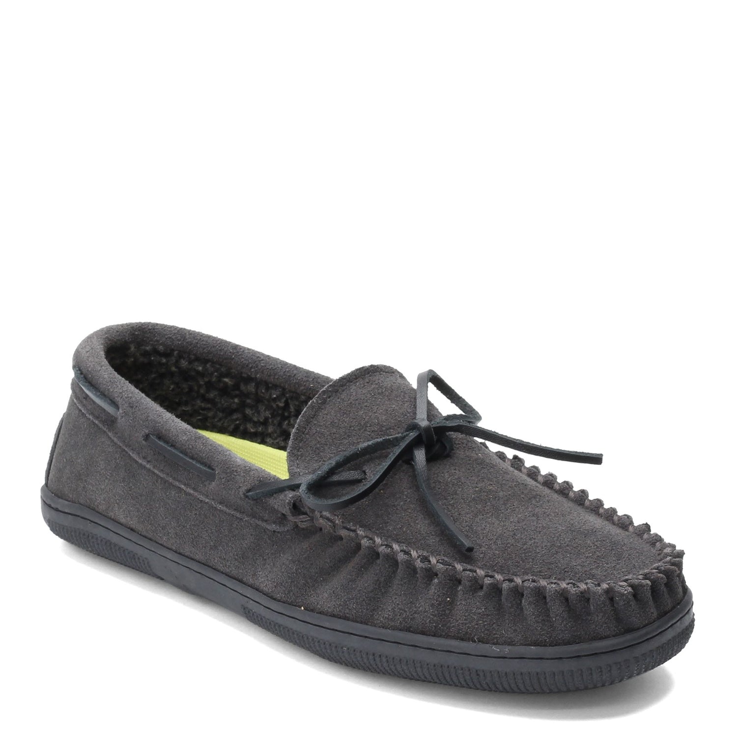 Peltz Shoes  Men's Florsheim Cozzy Moc Toe Slipper GRAY 12184-061
