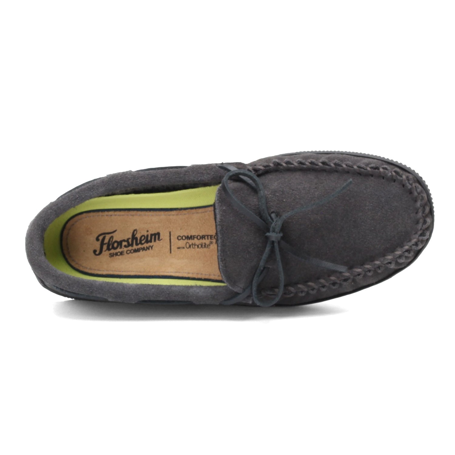 Peltz Shoes  Men's Florsheim Cozzy Moc Toe Slipper GRAY 12184-061