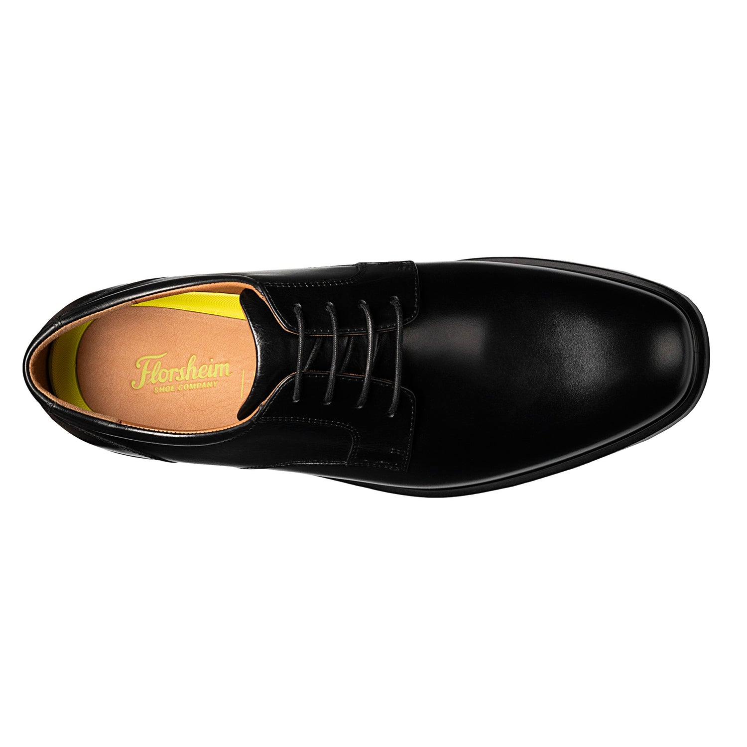 Peltz Shoes  Men's Florsheim Forecast Plain Toe Oxford BLACK 12190-001
