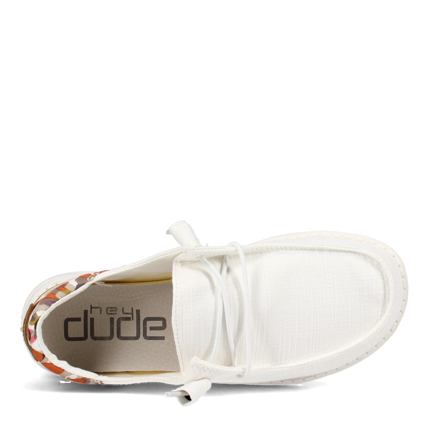 Peltz Shoes  Women's Hey Dude Wendy Funk Slip-On WHITE CHAMBRAY 121930123