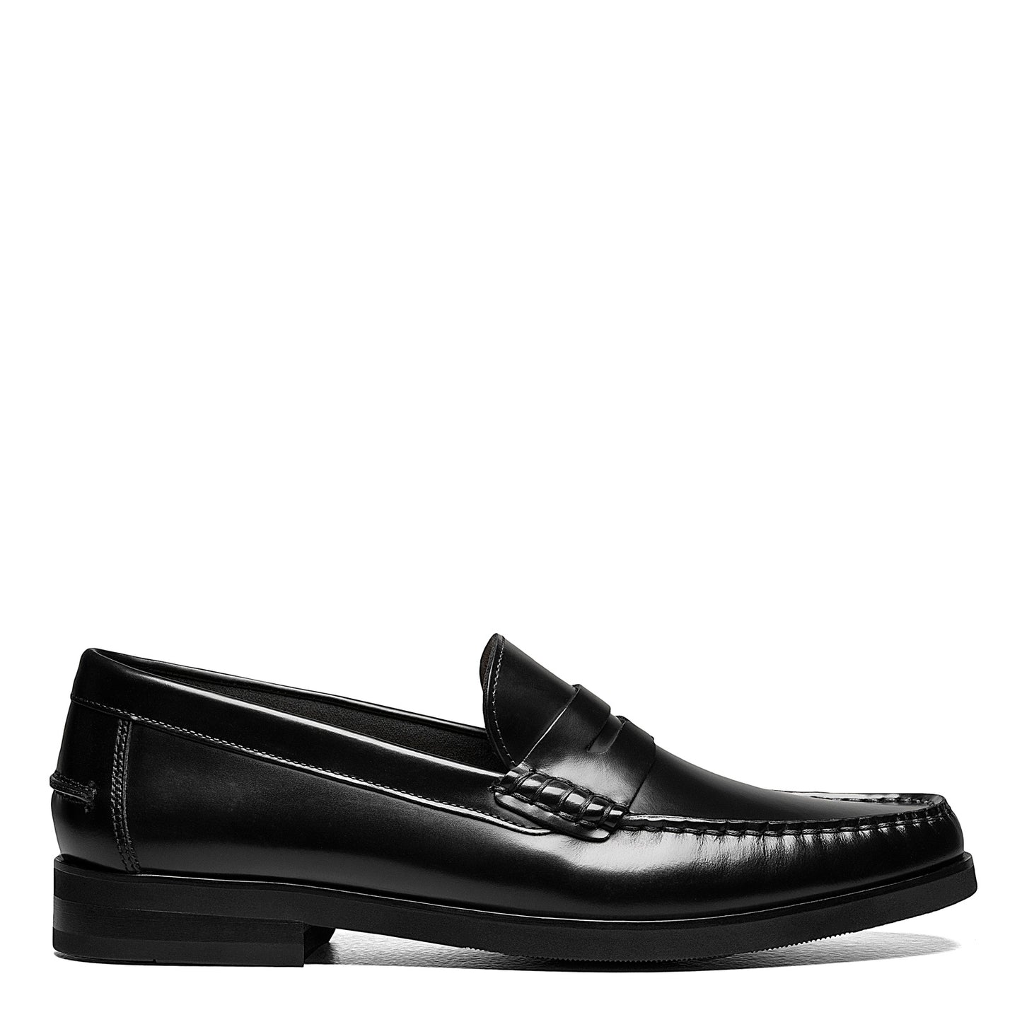 Peltz Shoes  Men's Florsheim Berkley Flex Penny Loafer BLACK SMOOTH 12195-005