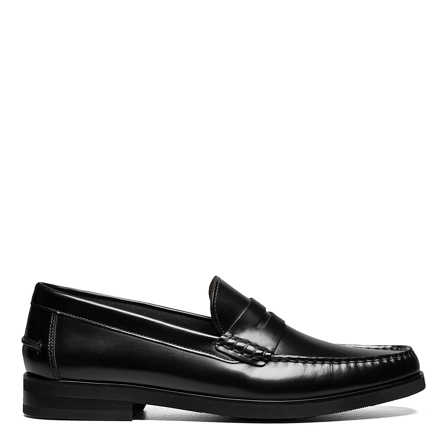Peltz Shoes  Men's Florsheim Berkley Flex Penny Loafer BLACK SMOOTH 12195-005