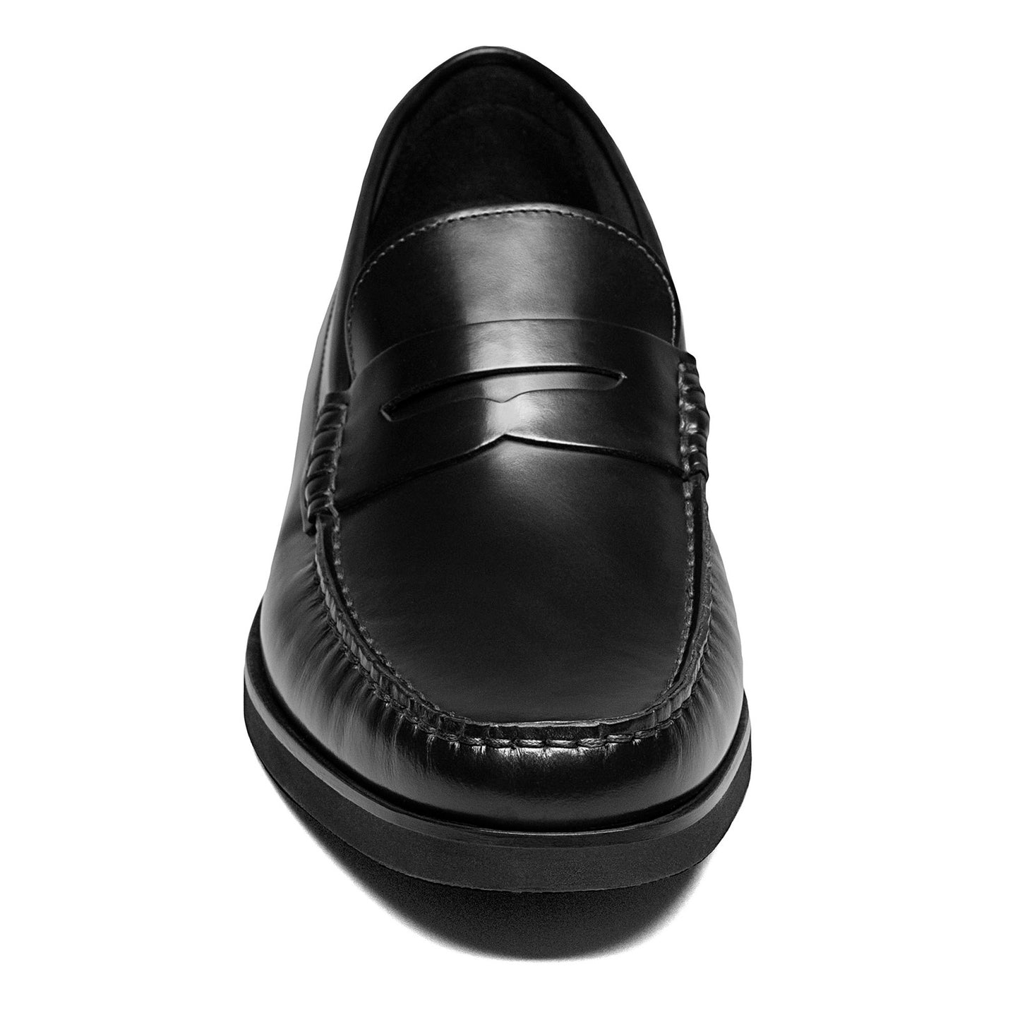 Peltz Shoes  Men's Florsheim Berkley Flex Penny Loafer BLACK SMOOTH 12195-005