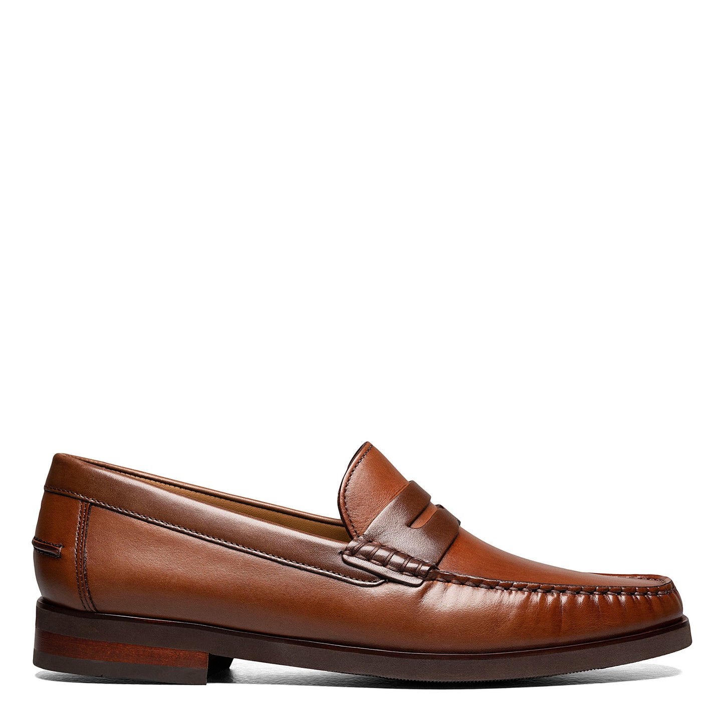 Peltz Shoes  Men's Florsheim Berkley Flex Penny Loafer COGNAC 12195-229
