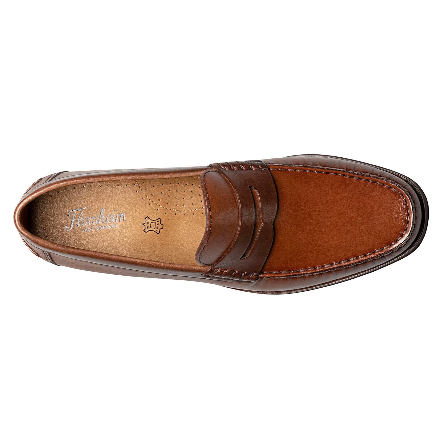 Peltz Shoes  Men's Florsheim Berkley Flex Penny Loafer COGNAC 12195-229