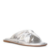 Peltz Shoes  Women's J/Slides Yaya Sandal Silver Leather 121AL1389-SILVE
