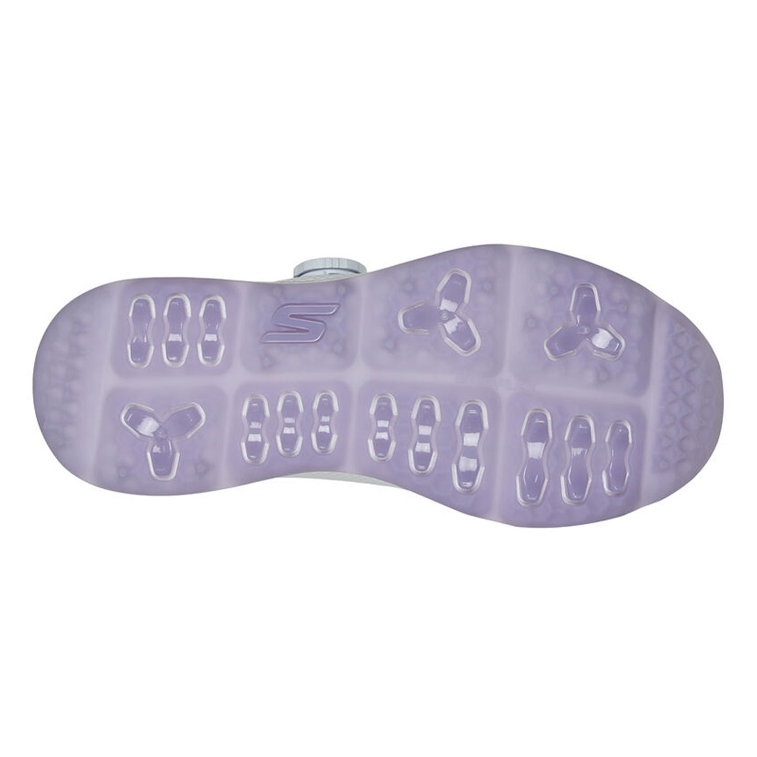 Peltz Shoes  Women's Skechers GOgolf: Elite 5 - Slip 'In Golf Shoe White/Lavender 123062-WLV