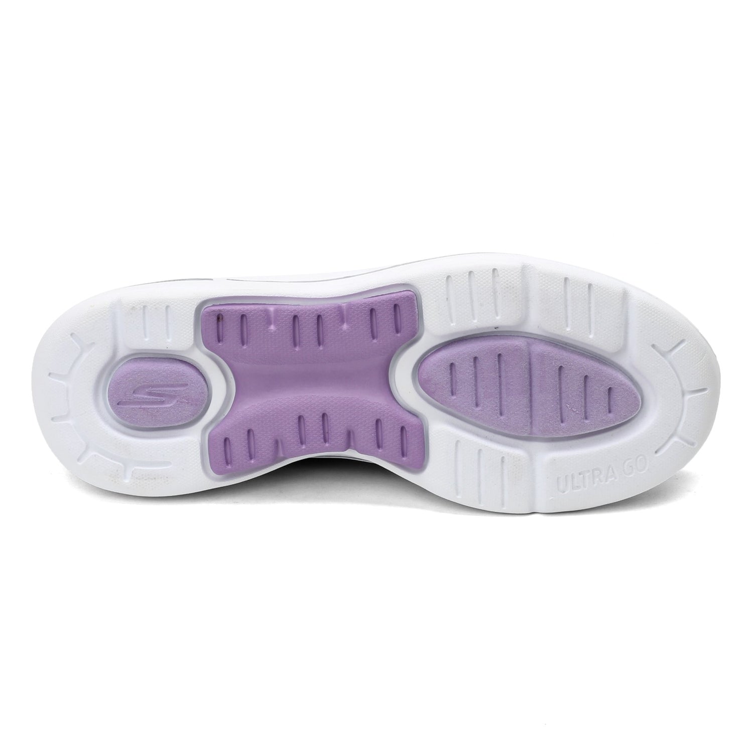 Peltz Shoes  Women's Skechers GOwalk Arch Fit - Grateful Slip-On GRAY LAVENDER 124401-GYLV