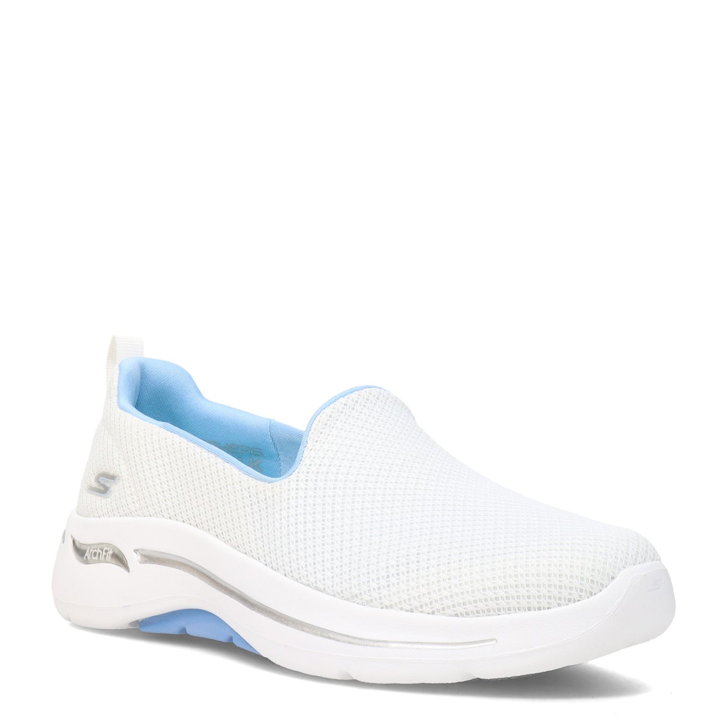 Peltz Shoes  Women's Skechers GOwalk Arch Fit - Grateful Slip-On WHITE 124401-WLBL