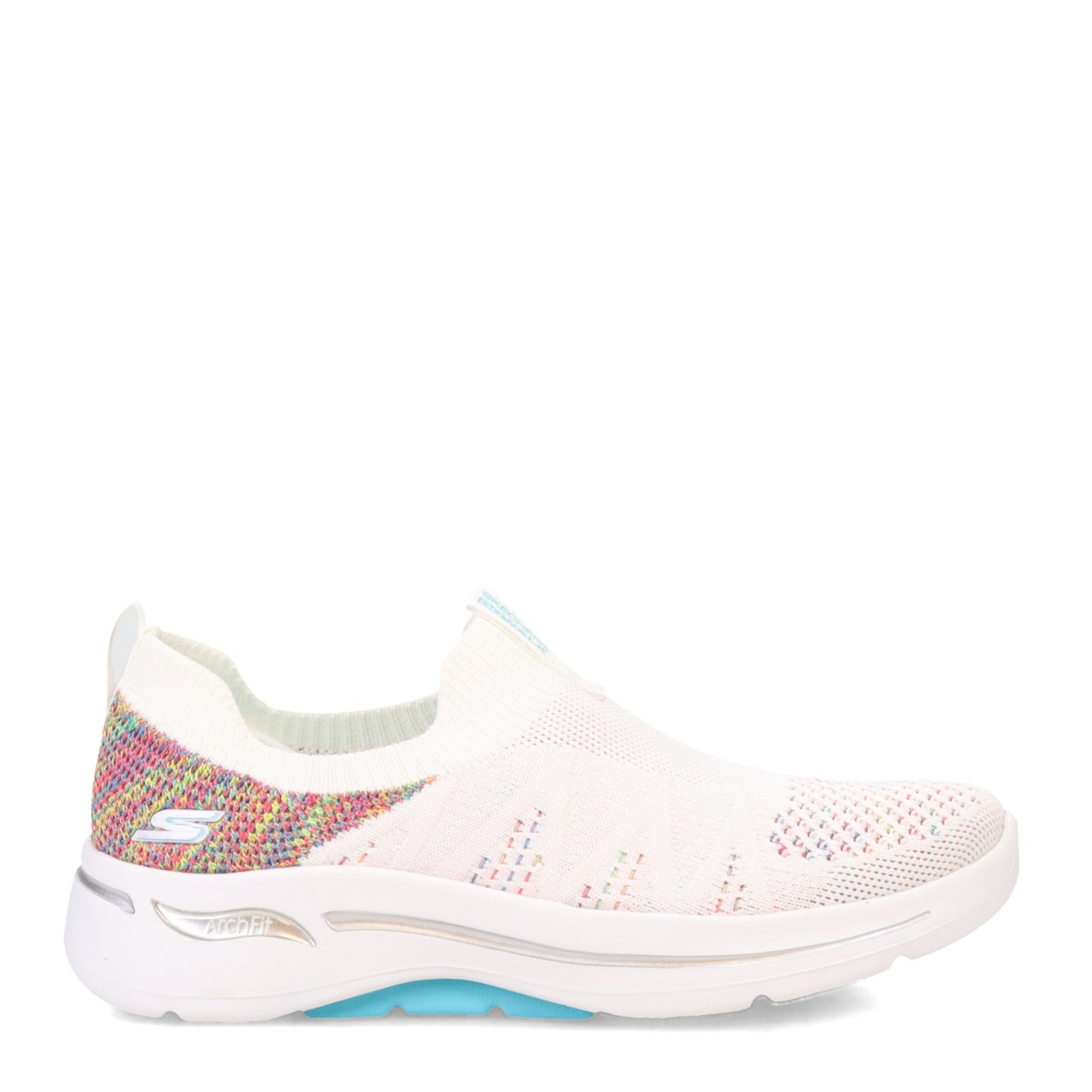 Peltz Shoes  Women's Skechers GOwalk Arch Fit - Fun Times Sneaker WHITE 124478-WMLT