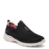 Peltz Shoes  Women's Skechers GOwalk 6 - Glimmering Slip-On BLACK PINK 124502-BKPK